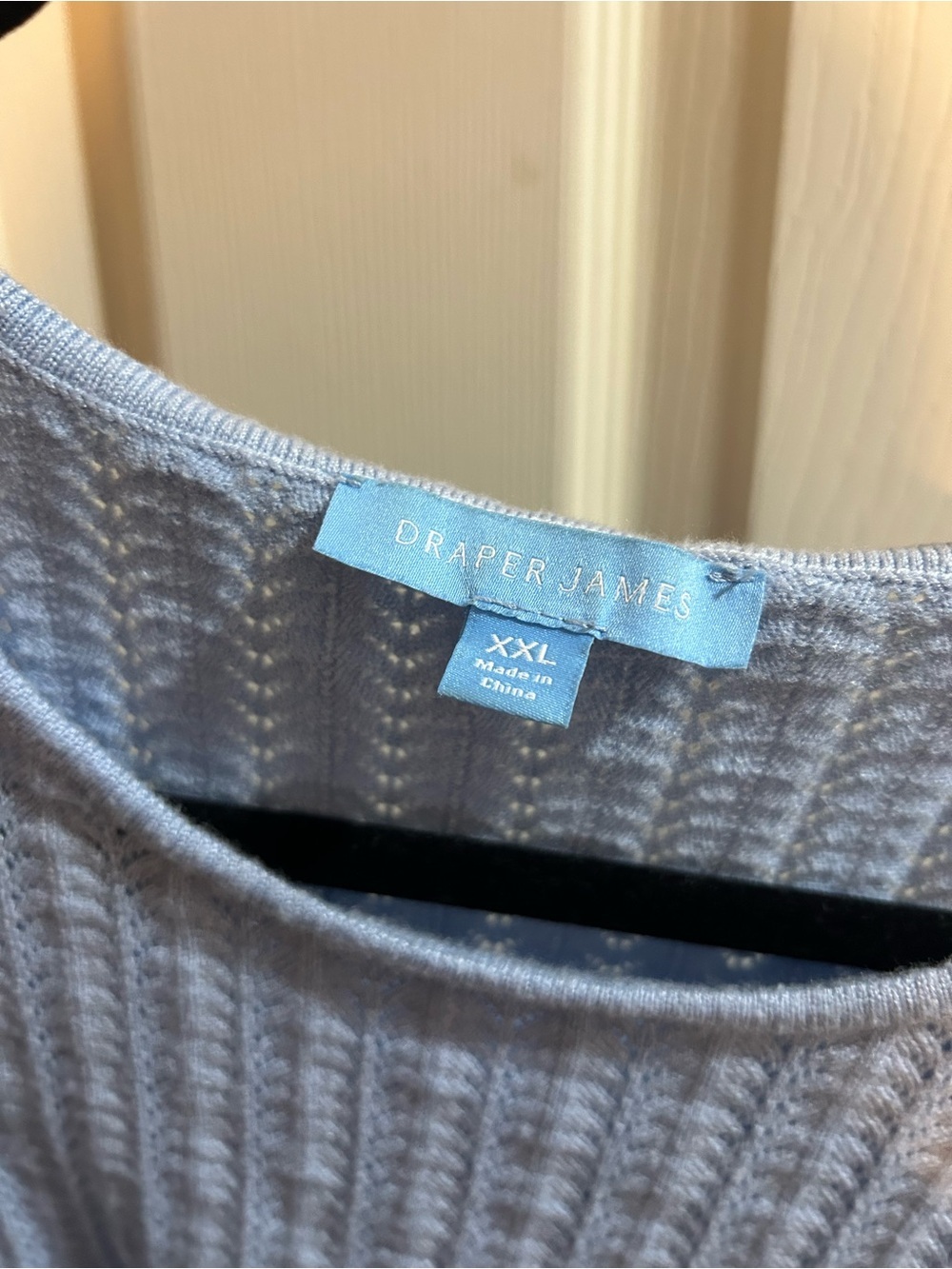 Draper James Light Blue Knit Short-Sleeve Pullover - Picture 4 of 4